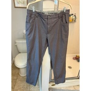 Puma Golf Mens Heather Grey 5-Pocket Performance Stretch Pants 36x32